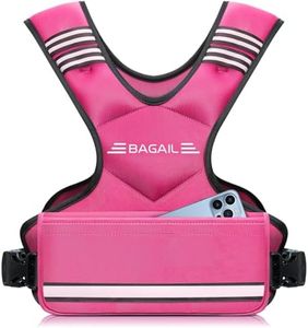 BAGAIL Adjustable Weighted Vest 4-10lb, Removable Iron Sand Bags, Adjustable Bust Size, Heavy Duty Fitness Vest for Man Woman, Ideal for Gym Workouts and Aerobic Exercises