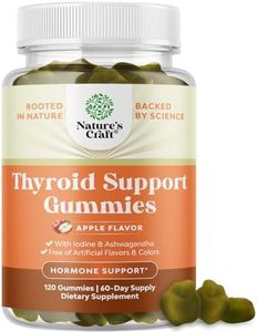 Vegan Thyroid Gummies with Sea Moss - Thyroid Support Gummies for Comprehensive Thyroid Support for Men and Women with Iodine Selenium and Other Potent Vitamins - Gelatin-Free Non-GMO - 120 Gummies