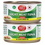 Tasty Nibbles Light Meat Tuna Chunks in Sunflower Oil, 185 g X 2