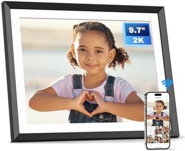 2K WiFi Digital Picture Frame 32GB, Digital Photo Frame 2048x1536 IPS Touch Screen, Electronic Picture Frame Auto-Rotate, Instantly Share Photos/Videos via App & Email for Office Desk