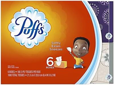 Puffs Everyday Basic Facial Tissues - 180 ct - 6 Pack (Packaging May Vary)