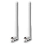 Bingfu External WiFi Antenna RP-SMA WiFi Aerial Dual Band 2.4GHz 5GHz 5.8GHz 3dBi MIMO RP-SMA Male (2-Pack) for Bluetooth WiFi Router Wireless Network Card USB Adapter Video Surveillance Monitor White