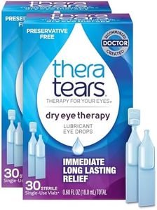 TheraTears Dry Eye Therapy Eye Drops for Dry Eyes, Preservative Free, 30 Vials, 2 Pack