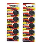 Panasonic CR2450 3V Lithium Battery 2PACK X (5PCS)= 10 Pcs Batteries