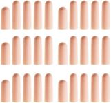 EMSea 30pcs Gel Finger Protector Finger Cots Flexuble for Finger Cracking Skin Color