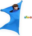 SANHO Premium Sensory Sock, Updated Version, Medium, 50" L x 24" W, Good for height:46"- 54" Blue