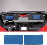 Car Sun Visor Panel Trim Cover Sticker for C6 Corvette 2005-2013, Car Visor Makeup Mirror Panel Trim Cover, Carbon Fiber (Blue)