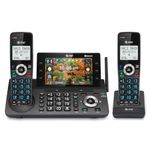 AT&T 2-Handset DECT 6.0 Bluetooth Cordless Phone for Home and Business with Answering Machine, Smart Call Blocking, 5" Large Color Display, Caller ID, Shortcut, Intercom and Connect to Cell: DLP73290
