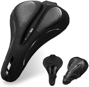 YOUNGDO Cojín de Asiento de Bicicleta con Funda de Asiento de Bicicleta de Gel Impermeable, 2 Piezas/Juego, 30 x 19cm, para Sillín Estrecho de Bicicleta, Apto para BMX, MTB y Carretera