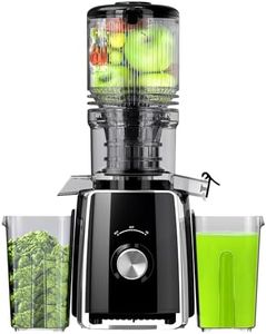 Slow Masticating Cold Press Juicer, 5.1" Wide Chute for Whole Fruits/Vegetables | Higher Juice Yield & More Nutrient Retention | BPA-Free | 300W Quiet Motor | Easy to Clean