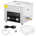 Uargd Ultrasonic Cleaning Machine with Heater, Timer, and Basket, 15L, Digital Sonic Cleaner for Brass, Automotive, Engine Parts, Laboratory Tools, Metal Components, and Carburetors