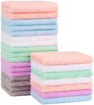 Orighty Baby Washcloths 24-Pack, Microfiber Coral Fleece Baby Face Towels, Soft and Absorbent Wash Cloths for Newborns, Infants and Toddlers, Gentle on Delicate Skin for Face Hands and Body, 7x9 Inch