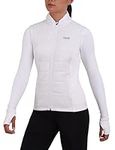 TCA Women's Excel Runner Outdoor Workout Lightweight Thermal Running Gilet Bodywarmer with Zip Pockets - White, S