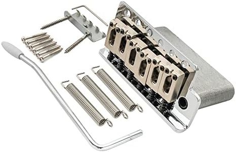 Wilkinson WOV04 54mm (2-1/8 inch) Tremolo Bridge 6-Screw for Squier/Mexico Fender/MIJ Strat Electric Guitar, Chrome