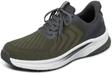 Orthofeet Men's Orthopedic Olive Hands-Free Tilos Slip-On Sneakers, Size 11 Wide