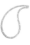 Metal Masters CO. Men's 5MM Sterling Silver 925 Italian Figaro Chain Necklace Unisex