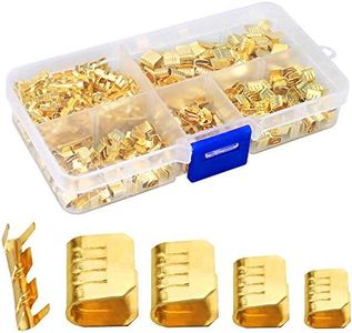 KeeYees 500 Pcs U Shape Copper Ring Terminals Crimp Kit - Non-Insulated Assortment Cable Wire Spade Electric Butt Connector Kit