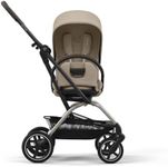 CYBEX Eezy S Twist +2 V2 Baby Stroller with 360° Rotating Seat for Infants 6 Months and Up - Compatible with CYBEX Car Seats, Almond Beige, Taupe Frame