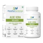 Steadfast Nutrition Aloe Vera for Healthy Skin & Hair, Improves Digestion, Strengthens Immunity| contains Vitamin E | Natural Extract of Aloe Vera for Men & Women (60 Capsules)