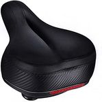 TONBUX Most Comfortable Bike Seat, Cushioned Bicycle Seat for Men Women with Dual Shock Absorbing Ball, Wide Comfort Bike Saddle