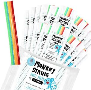 IMPRESA 20 Bags Party Pack Monkey String -10 Pieces Per Bag with 5 Colors - Bendable, Sticky Wax Yarn Stix, 6 inch Wax Sticks Party Pack - Great Toys for Party Favors, Events or Restaurants Products