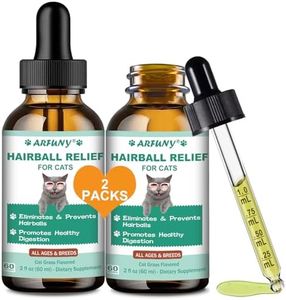 SANTKOL Cat Hairball Remedy - 2-Pack Drops Hairball Treatment for Cats - Hairball Relief for Cats - with Psyllium Husk, Flaxseed, Cat Grass - Cat Grass Flavor