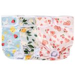 Dog Nappies, 3 Packs Reusable Dog Diapers, Super Absorbent Washable Female Period Pants for Dogs, Soft and Skin-friendly Sanitary Panties for Small Medium Large Incontinence Dogs (S)