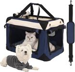 MIUZMORE Large Dog House and Pet Carrier, Soft-Sided Cozy Dog Crate with Waterproof Plush Bed, Fits Cats or Small Dogs Up to 55 lbs, Foldable Design for Home, Travel, and Outdoor Use