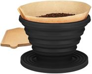 COLETTI Sierra Collapsible Coffee Pour Over Dripper — Camping Coffee Filter — Includes Pack of Paper Filters