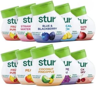 Stur Liquid Water Enhancer | The Ultimate 10-Pack Variety Pack | Naturally Sweetened | High in Vitamin C & Antioxidants | Sugar Free | Zero Calories | Keto | Vegan | 10 Bottles, Makes 240 Drinks