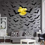 Halloween Moon Wall Decal Halloween Bat Wall Stickers Vinyl Bat Wall Decals Removable Halloween Wall Sticker Halloween Bats Wall Decals Party Decorations