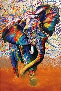 Puzzles pour Adultes 1000 PièCes Puzzles Tableau Éléphant en Bois Puzzle Hands on Game Famille DéCoration (F6, 1000 pièces)