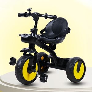 Baybee Trilo Baby Tricycle for Kids | Plug & Play Kids Cycle with with Safety Belt & Front and Back Storage | Kid Cycle Trikes with Eva Wheels | Baby Cycles for Kid 2 to 5 Years Boys Girls (Black)