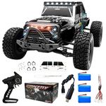 1/16 Rc Cars SCY16103pro RC Truck 4X4 High Speed 70 Km/h Remote Control Car 3 Rechargeable 1500mah Batteries RC Car with LED Light for Adults