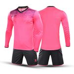 KELME Women Padded Goalkeeper Jersey and Shorts, Girl Soccer Goalie Shirt Long Sleeve, Youth Keeper Uniform Kit Pink XS