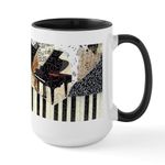 CafePress Grand Piano Large Mug 15 oz (444 ml) Ceramic Coffee Mug