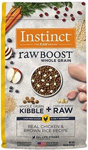 Instinct Raw Boost Whole Grain Dry Dog Food, Natural Real Chicken & Brown Rice Recipe Kibble with Omegas + Freeze Dried Raw Dog Food, 20 lb. Bag