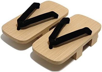 RZtop Luxury Geta for Men's Tung Pill Two Teeth Black Thong (8（26.5～27.5㎝）)