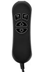 Hommoat 4 Lighted Button Remote Replacement with 5 Pin and USB Charge Port for Dual Motor Power Lift Recliner Chair CD006 (Black)