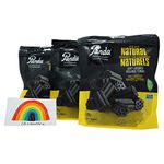 Panda All Natural Soft Black Licorice Candy Value Pack Bundle (3 Bags)