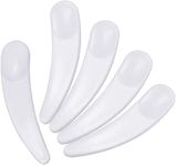 Nivofu 100 Pcs Mini Disposable Makeup Spatulas, Mini Cosmetic Plastic Spatulas Scoops,Facial Cream Mask Spoon,2.2'' White Cosmetic Spatula for Women Girls Face Skin Care DIY Accessories