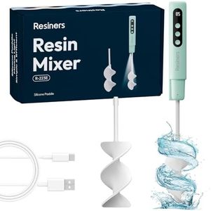 Resiners Resin Mixer for Epoxy, 4-Speed Electric Mixer with Light & Screen