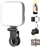 Cason Selfie Light for Mobile - Dimmable 3000-9900K Ring Light for Phone, Rechargeable LED Camera Light for Video Shooting, Laptop Light for Video Conferences (White, Warm Light)