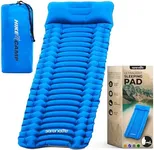 SereneLife Sleeping Pad for Camping - Compact Sleeping Mat with Quick-Inflating, Lightweight, and Tear-Resistant Backpacking Air Mattress with Carrying Bag for Camping, Backpacking, Hiking