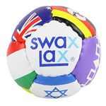 SWAX LAX Lacrosse Training Ball - Same Size & Weight as Regulation Lacrosse Ball but Soft - Indoor Outdoor Practice Ball with Less Bounce & Reduced Rebounds (One Flags)