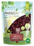 Food to Live Organic Dried Cranberries, 1 Pound - Non-GMO, Kosher, Unsulfured, Bulk