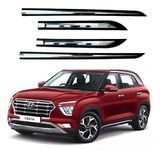 Car Half Chrome Side Beading/Side Cladding/Door Garnish/Door Protector Suitable for Hyundai Creta (2020 - Present)