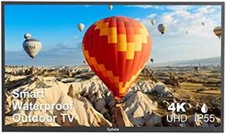 SYLVOX 43'' Outdoor TV Waterproof 4K Television, IP55 1000NITS High Brightness Supports ARC CEC Wi-Fi & Wireless Connection, All Metal Corrosion Resistant Deck Series OT43A0KAGB, 2023