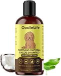 OODLELIFE Dog Shampoo and Conditioner Aloe Oatmeal + Coconut 16 fl oz - Natural Dog Shampoo Sensitive Skin Dog Breeds, Moisturising, Dog Shampoo for Smelly Dogs, Goldendoodles