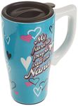 Spoontiques Nana Travel Mug, Teal 18 Ounces